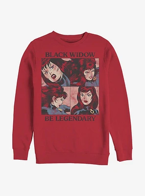 Marvel Black Widow Crew Legendary Box Up Sweatshirt