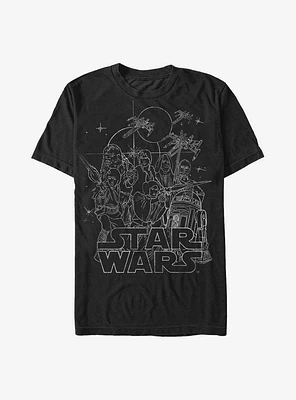 Star Wars Hero Lines T-Shirt
