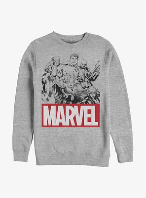 Marvel Avengers Team Crew Sweatshirt