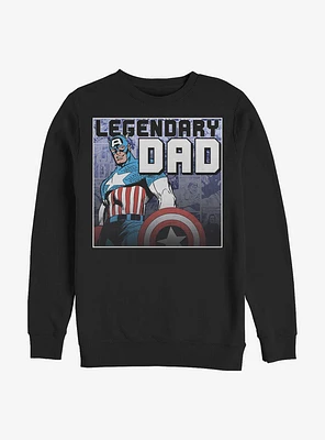 Marvel Captain America Legendary Dad Crew Sweatshirt