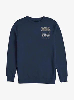 Star Wars The Mandalorian Child Badge Precious Cargo Crew Sweatshirt