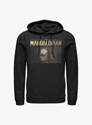 Star Wars The Mandalorian Child Logo Scene Hoodie