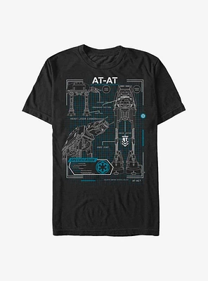 Star Wars Rogue One: A Story AT-AT Plans T-Shirt