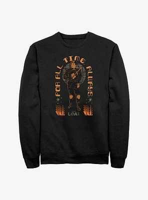 Marvel Loki For All Time. Always. Features Hunter B-15 Crew Sweatshirt