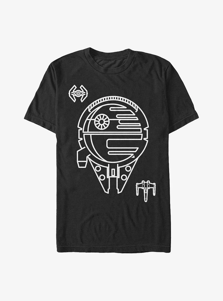 Star Wars Minimal Ships T-Shirt