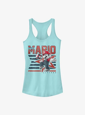 Nintendo Mario Soccer Stripes Girls Tank