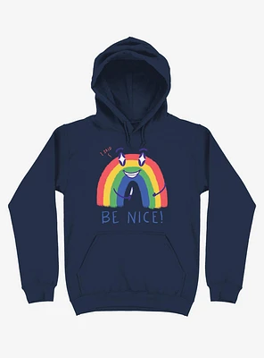 Rainbow Knife Be Nice 2.0 Navy Blue Hoodie