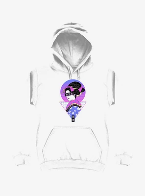 Neon Geisha Wave White Hoodie