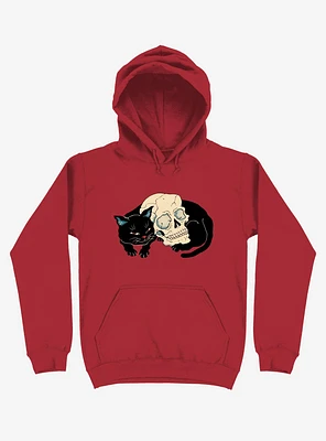 Cat Neko Skull Red Hoodie