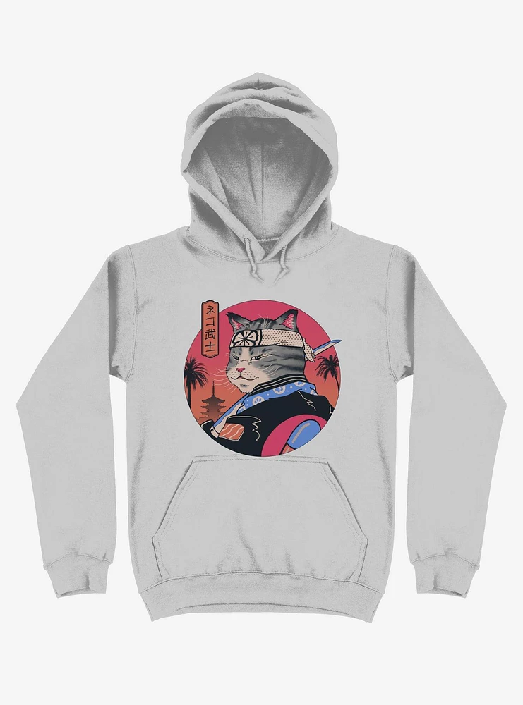 Samurai Cat Silver Hoodie