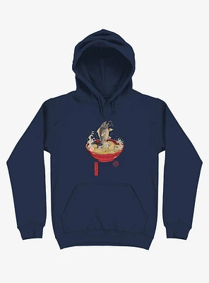 Fish Ramen Navy Blue Hoodie