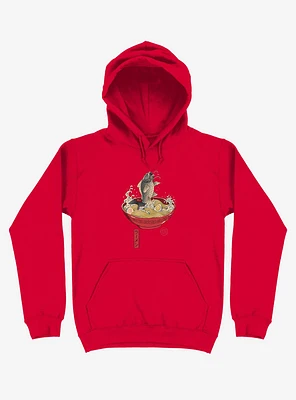 Fish Ramen Red Hoodie