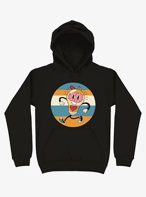 Happy Within Light Bulb Black Hoodie