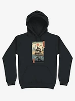 Turtle Stream Kame Ukiyo-e Black Hoodie