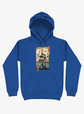 Turtle Stream Kame Ukiyo-e Royal Blue Hoodie