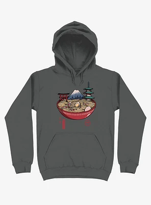 Japanese Ramen Asphalt Grey Hoodie
