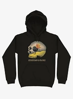 Memento Mori Flower Skull Black Hoodie