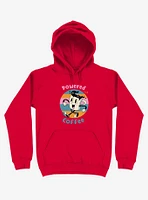 Powered By Coffee Red Hoodie