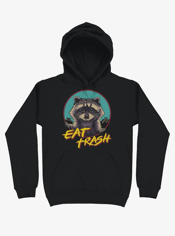 Eat Trash Raccoon Black Hoodie