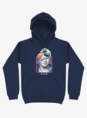 Great Vaporwave Navy Blue Hoodie