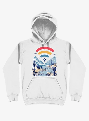 Internet Explorer Nature Scene White Hoodie