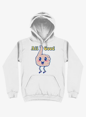 It's All Good Thumbs Up White Hoodie