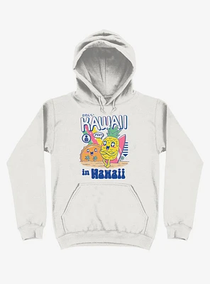 Kawaii Hawaii White Hoodie