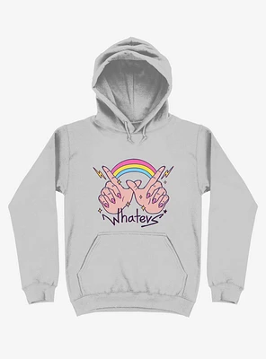 Rainbow Whatevs! Silver Hoodie