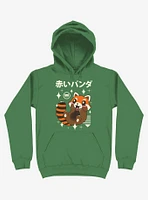 Kawaii Panda Kelly Green Hoodie