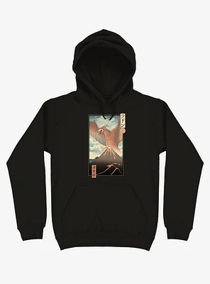 Irradiated Kaiju Ukiyo-e Black Hoodie