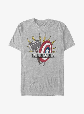 Marvel Avengers Worthy Hammer And Shield T-Shirt
