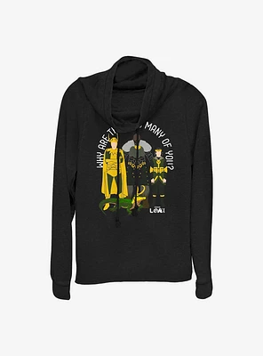 Marvel Loki Why Are There So Many Of You? Cowlneck Long-Sleeve Girls Top