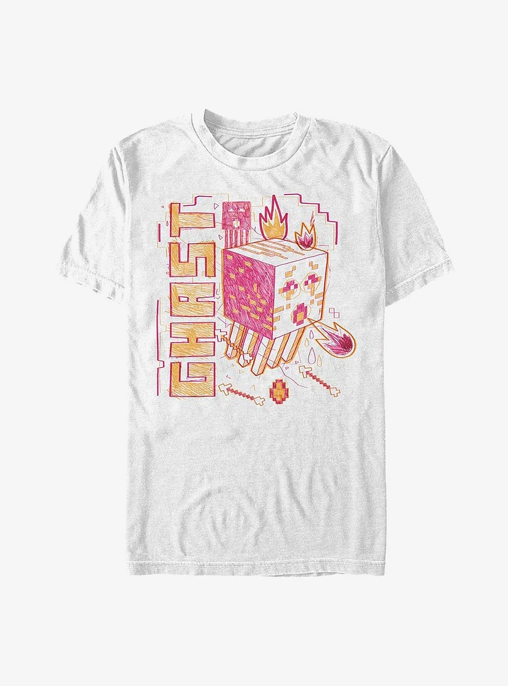 Minecraft Acid Sketch Ghast T-Shirt