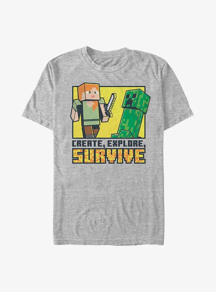 Minecraft Create Explore Survive T-Shirt