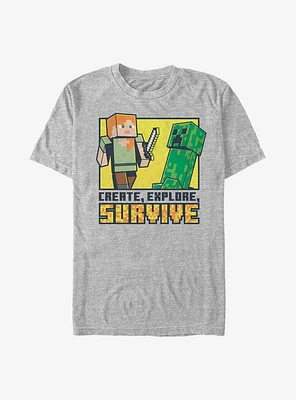 Minecraft Create Explore Survive T-Shirt
