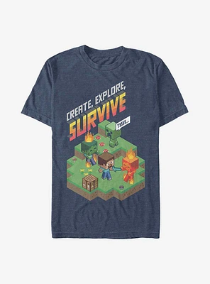 Minecraft Create Explore Survive Iso T-Shirt