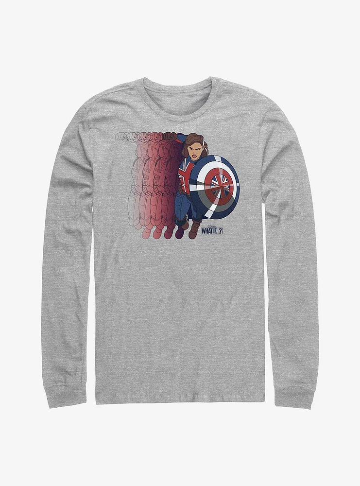 Marvel What If...? Captain Carter Shield Long-Sleeve T-Shirt