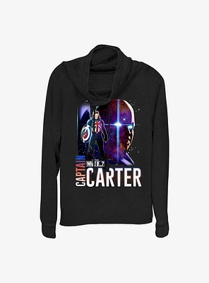 Marvel What If...? The Hydra Stomper Logo Cowlneck Long-Sleeve Girls Top