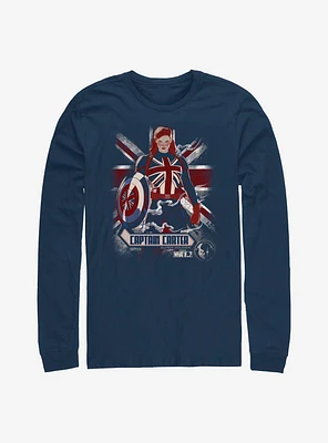 Marvel What If...? Captain Carter Flag Long-Sleeve T-Shirt