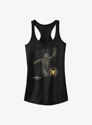 Marvel Spider-Man: No Way Home Black Tech Suit Girls Tank