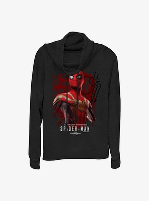 Marvel Spider-Man The Hero Cowlneck Long-Sleeve Girls Top