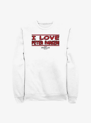 Marvel Spider-Man I Love Peter Parker Crew Sweatshirt