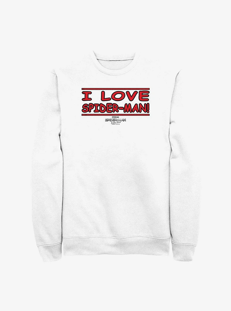 Marvel Spider-Man I Love Crew Sweatshirt
