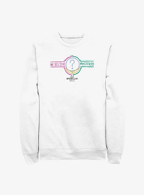 Marvel Spider-Man We Believe Mysterio Text Crew Sweatshirt