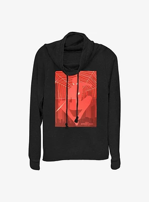 Marvel Spider-Man Hero Poster Cowlneck Long-Sleeve Girls Top