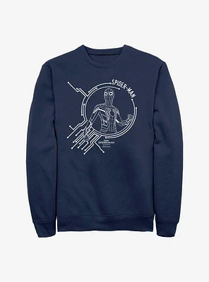 Marvel Spider-Man White Tech Crew Sweatshirt