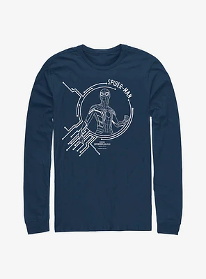 Marvel Spider-Man White Tech Long-Sleeve T-Shirt