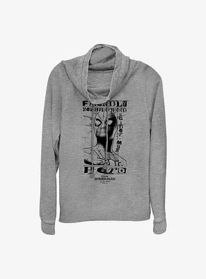 Marvel Spider-Man Friendly Neighborhood Hero Cowlneck Long-Sleeve Girls Top