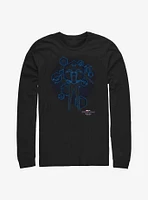 Marvel Spider-Man Blue Print Ready Long-Sleeve T-Shirt