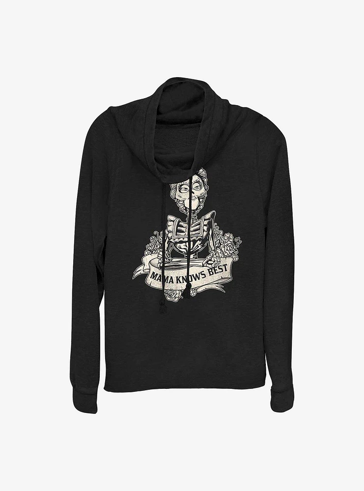 Disney Pixar Coco Mama Knows Best Cowlneck Long-Sleeve Girls Top